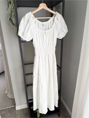 NWT Madewell Sophia Midi Dress in Seersucker Check